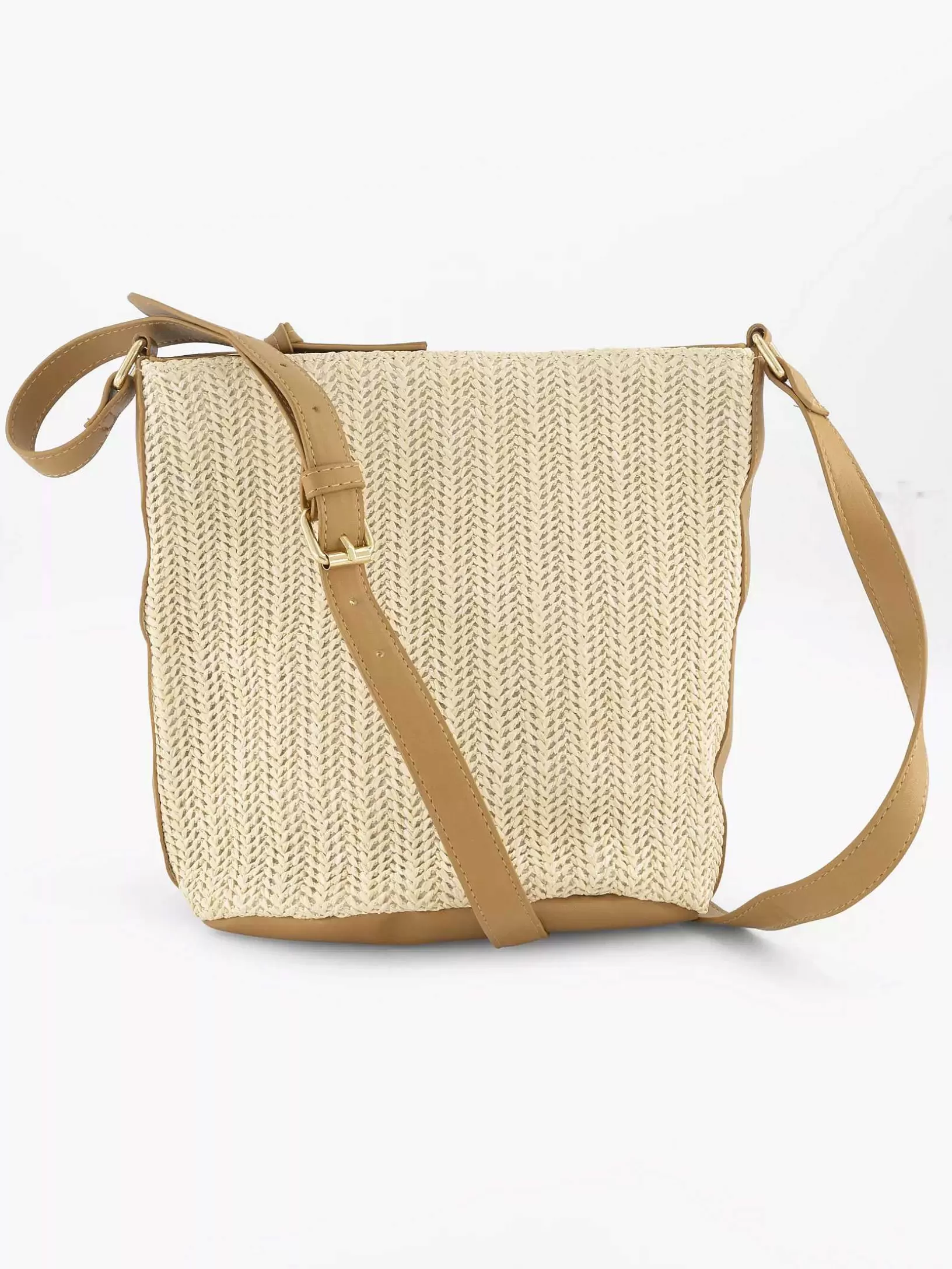 Exklusives Online-Zubehör | Graceland Beige Umhangetasche Geflochten