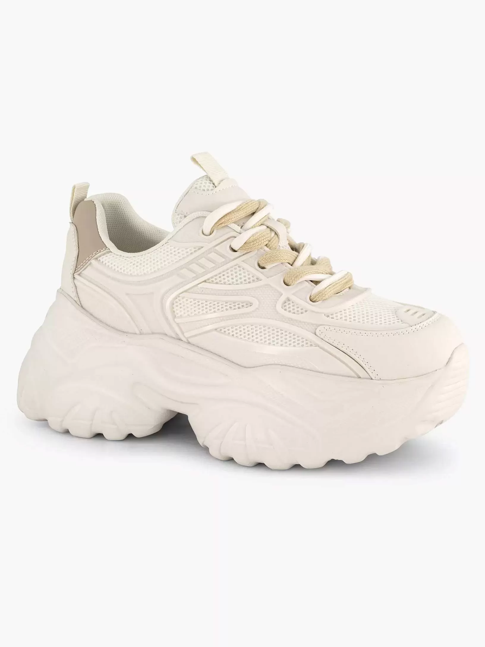 Turnschuhe | Oxmox Beigefarbener, Klobiger Sneaker