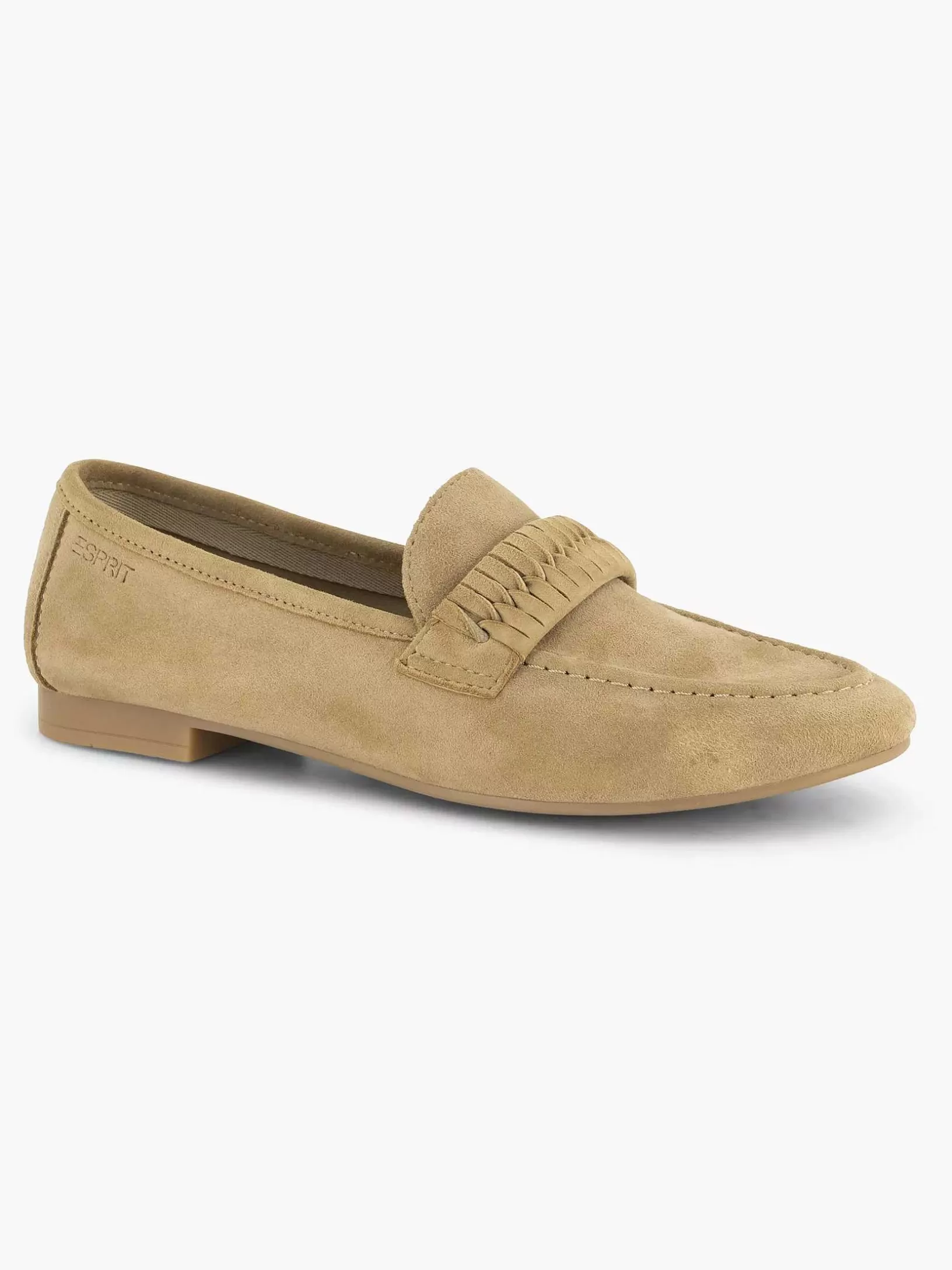 Slipper | Esprit Beigefarbener Leder-Loafer
