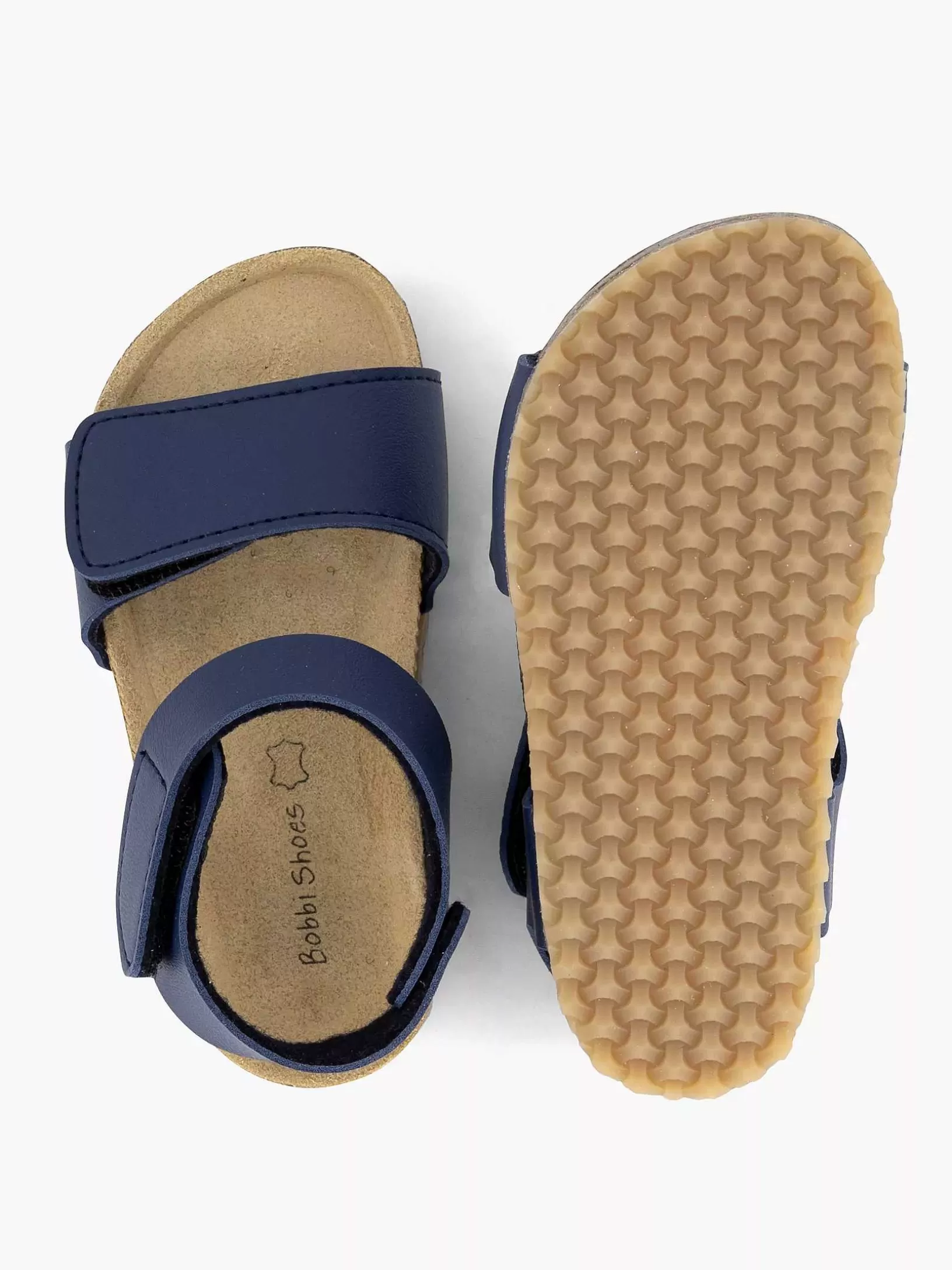 Jungenschuhe | Bobbi-Shoes Blaue Sandale Mit Klettverschluss