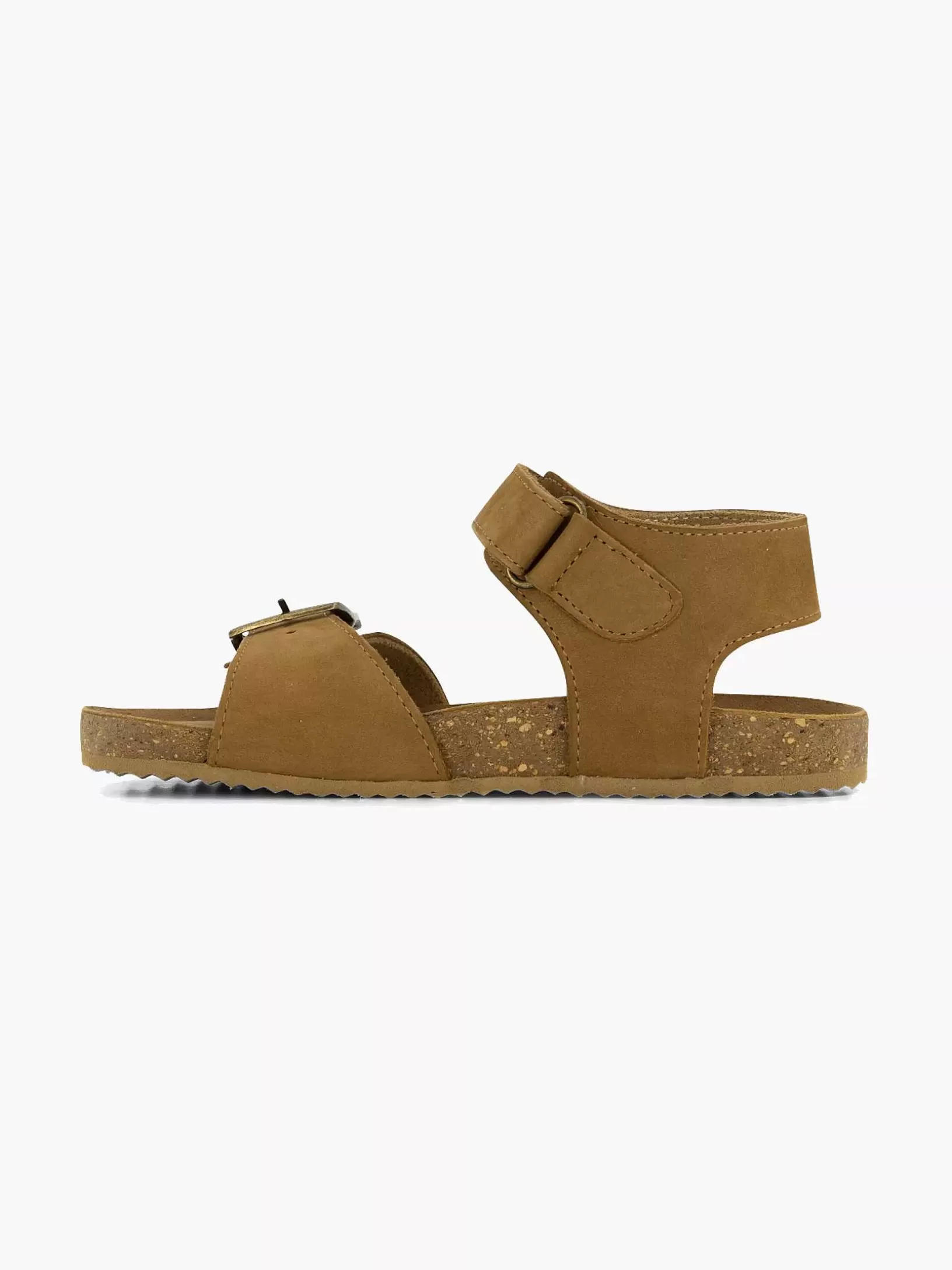 Jungenschuhe | Vty Braune Ledersandale Mit Klettverschluss