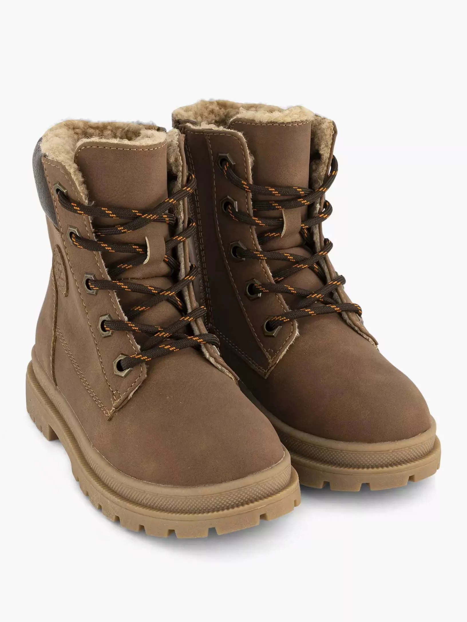 Jungenschuhe | Vty Brauner Hoher Spitzenstiefel