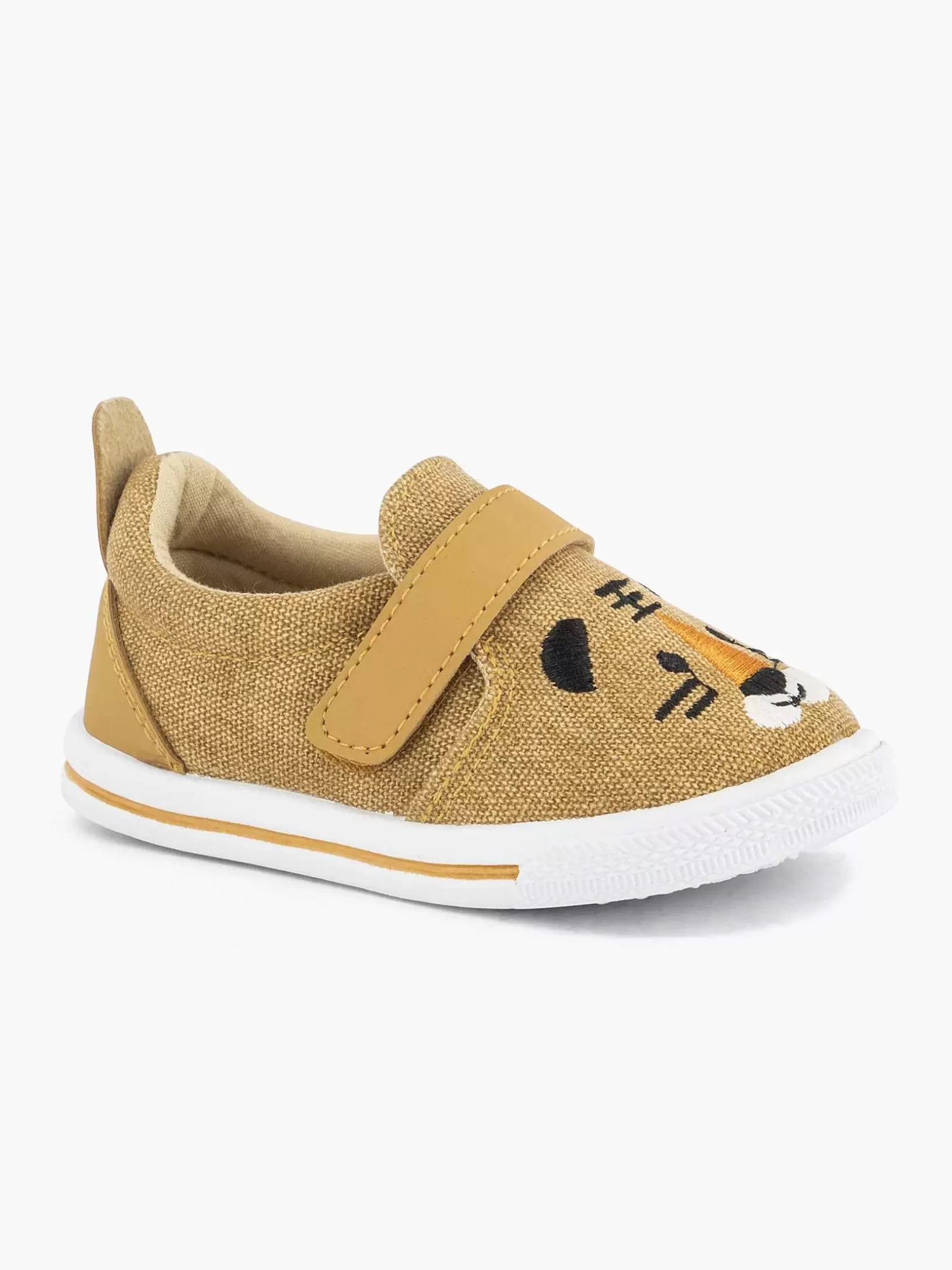 Jungenschuhe | Vty Cognacfarbener Canvas-Slipper