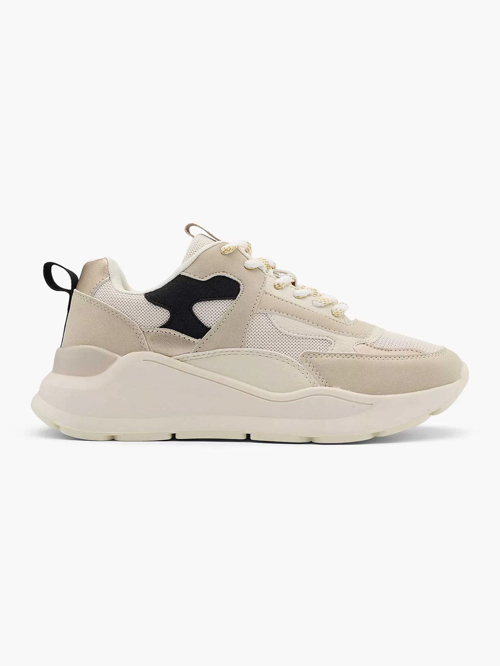 Turnschuhe | Oxmox Cremefarbener, Klobiger Sneaker