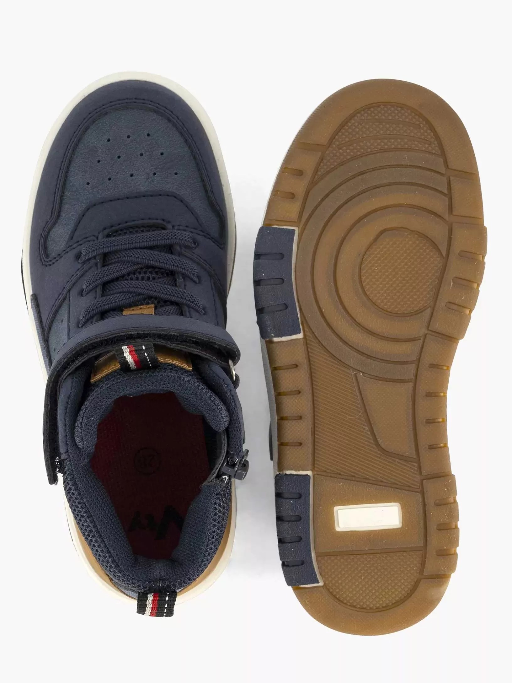Jungenschuhe | Vty Dunkelblauer Hoher Sneaker