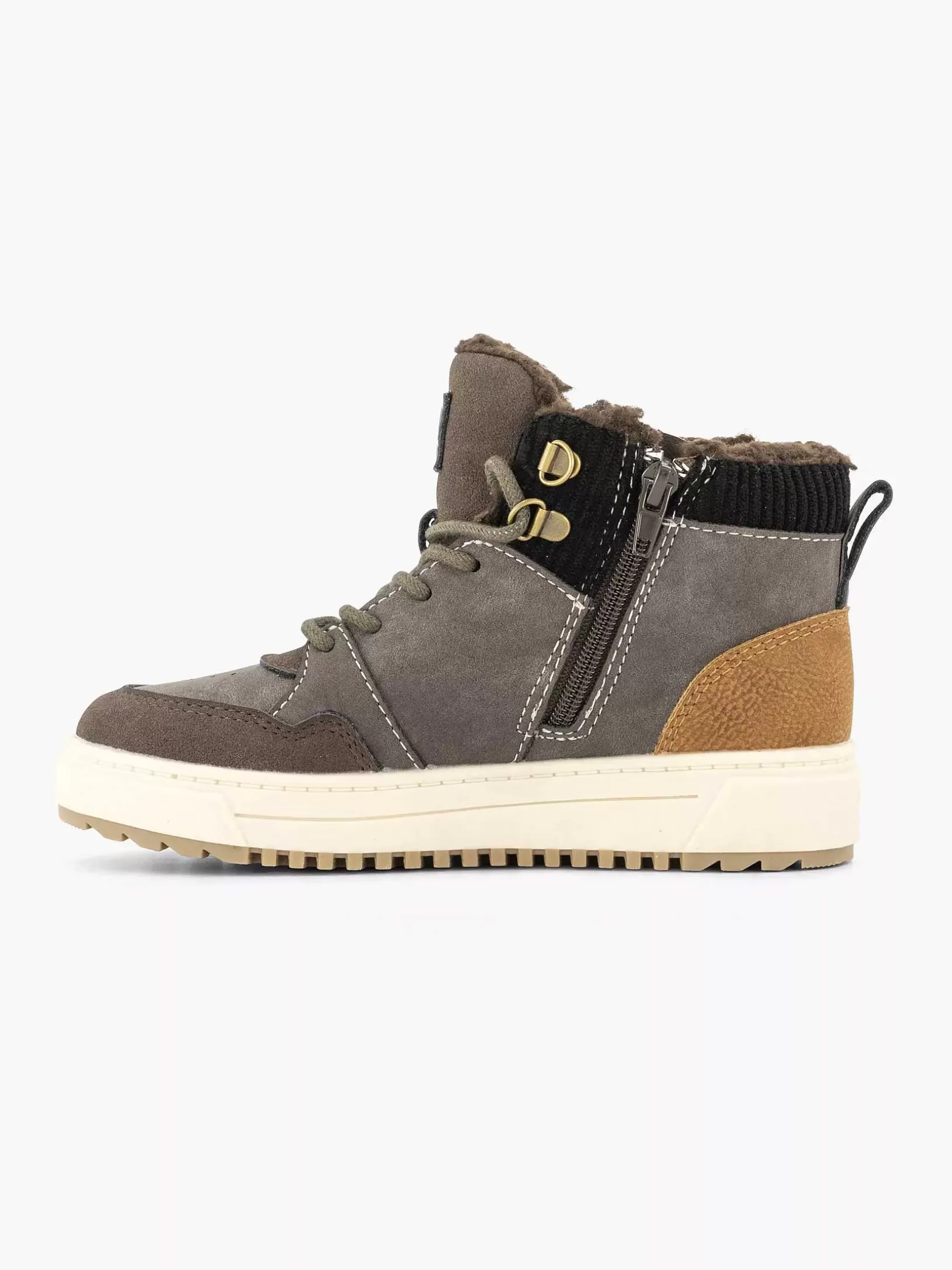 Jungenschuhe | Vty Dunkelbrauner Hoher Sneaker