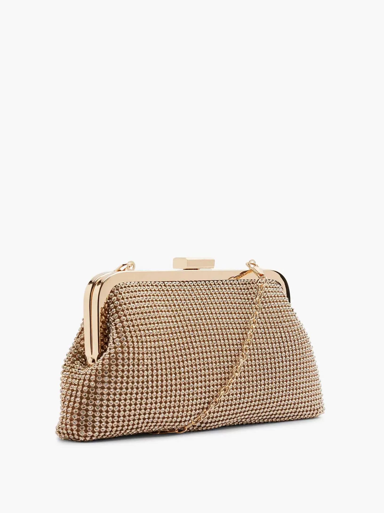 Exklusives Online-Zubehör | Graceland Goldfarbene Clutch Mit Glitzer