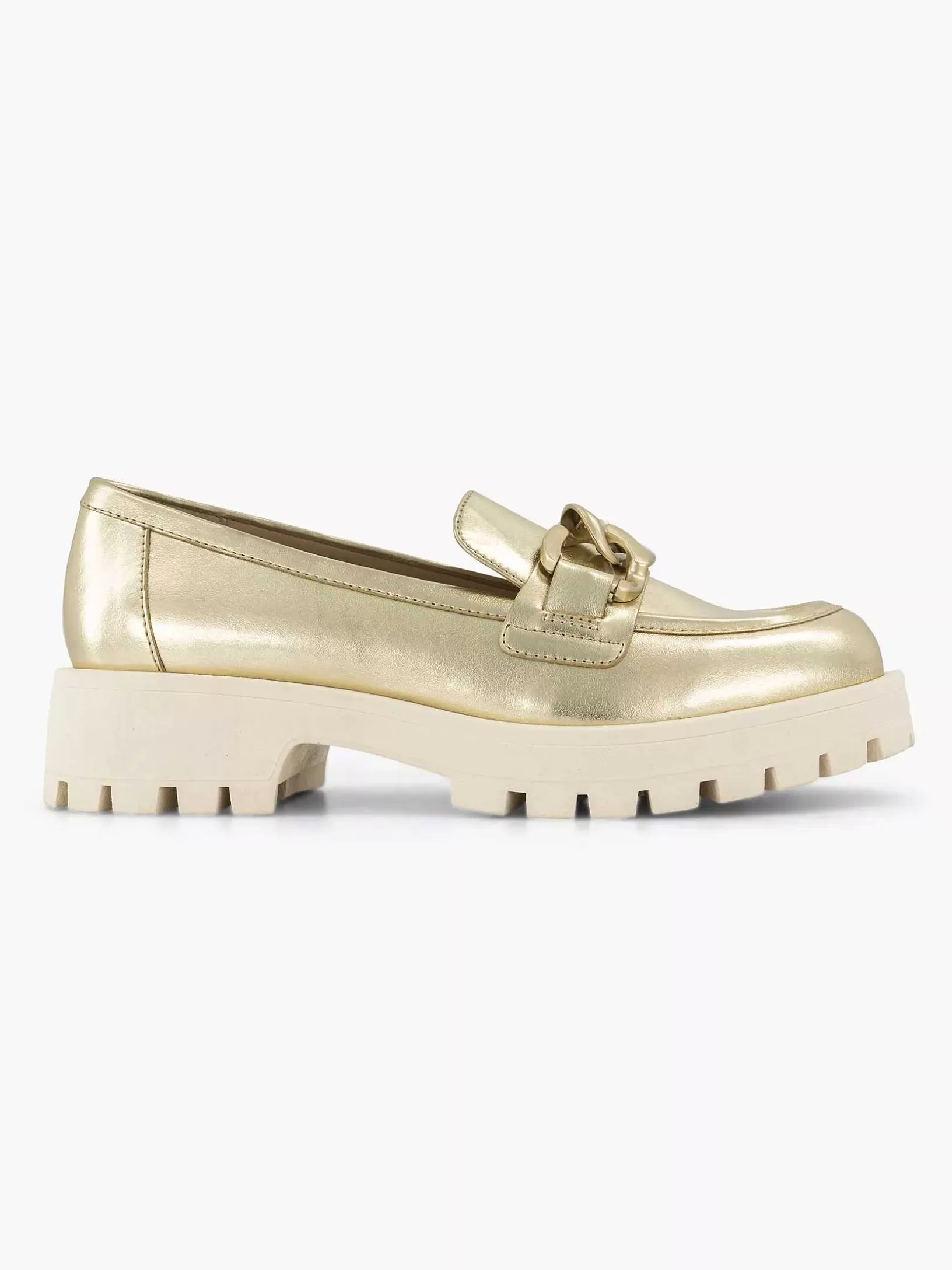 Slipper | Oxmox Goldfarbener, Klobiger Loafer