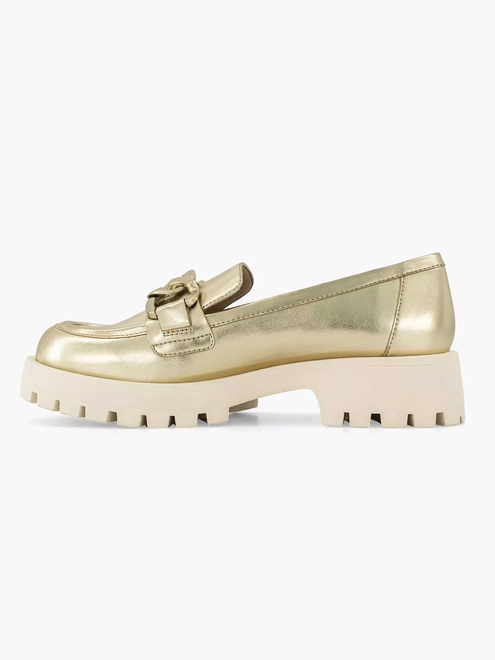 Slipper | Oxmox Goldfarbener, Klobiger Loafer