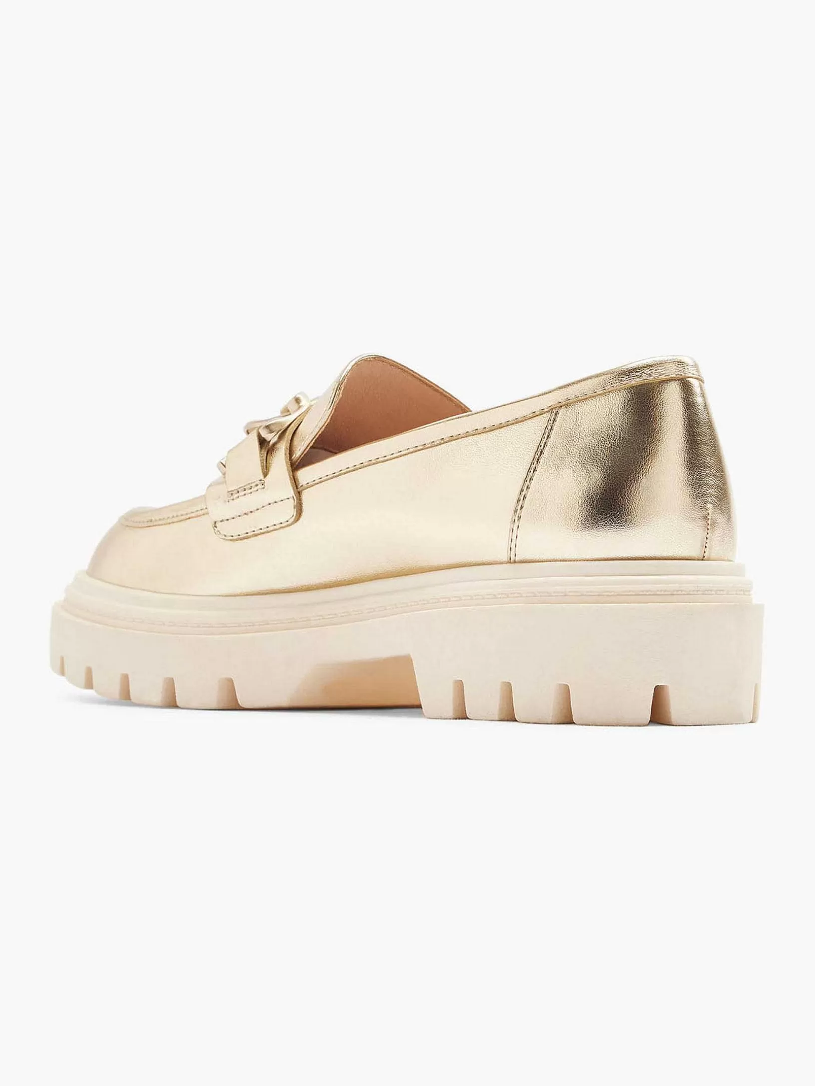 Slipper | Oxmox Goldmetallischer, Klobiger Loafer