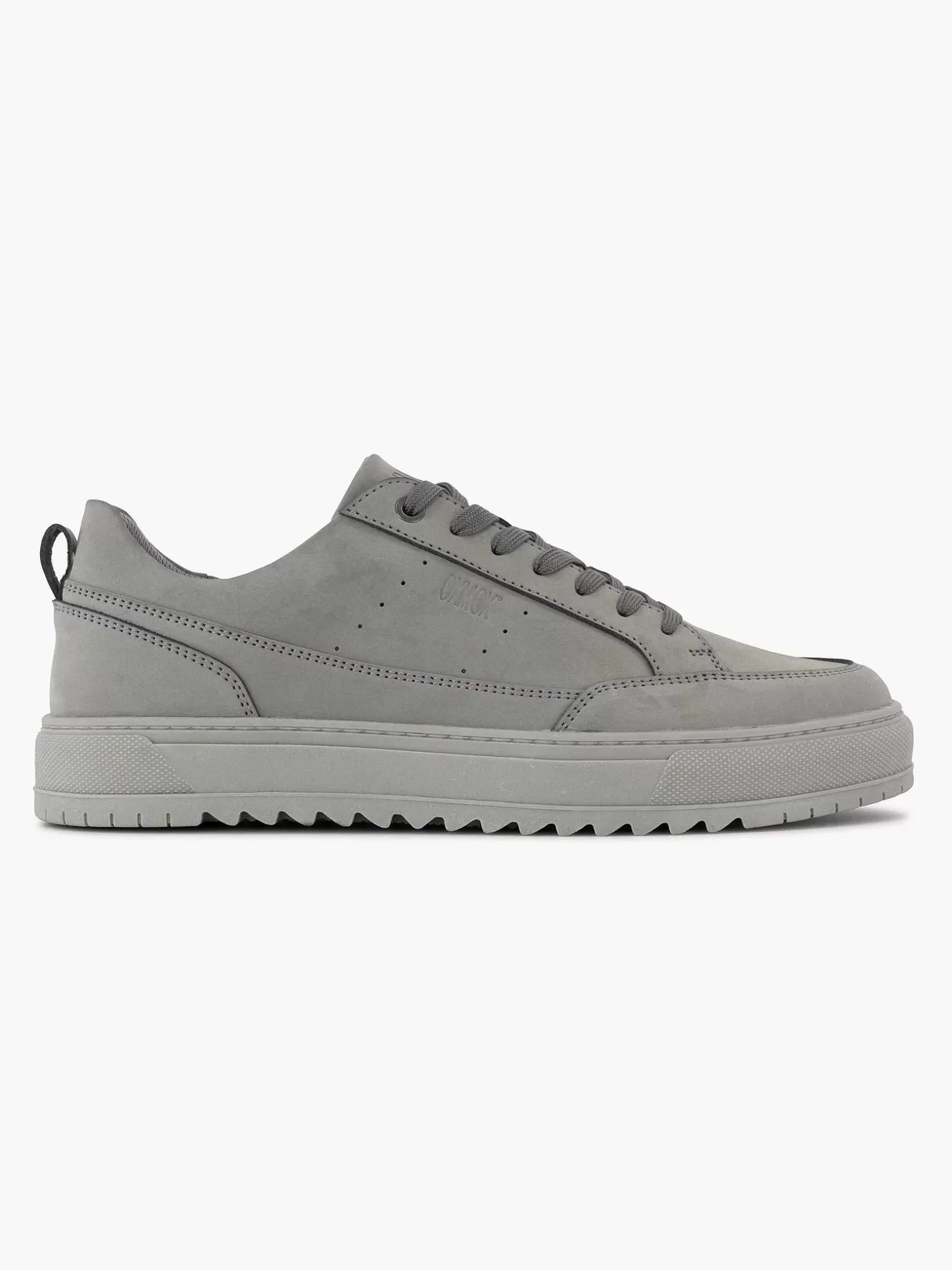 Turnschuhe | Oxmox Grauer Ledersneaker