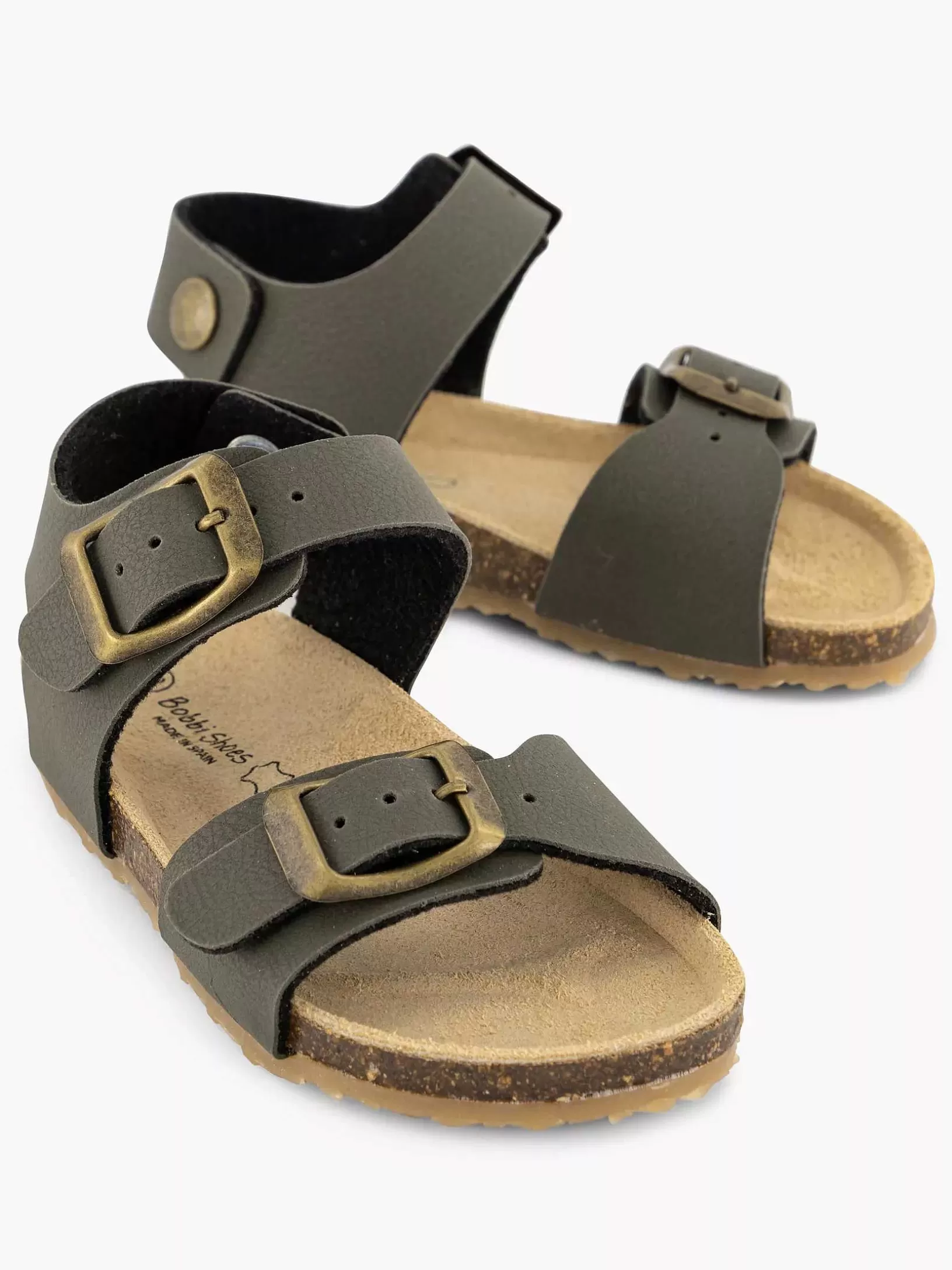 Jungenschuhe | Bobbi-Shoes Grune Sandale