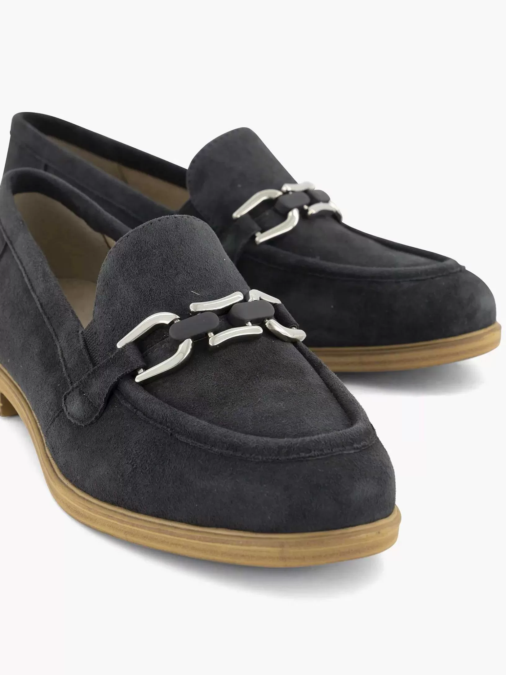 Komfortschuhe | Medicus Marineblauer Leder-Slipper