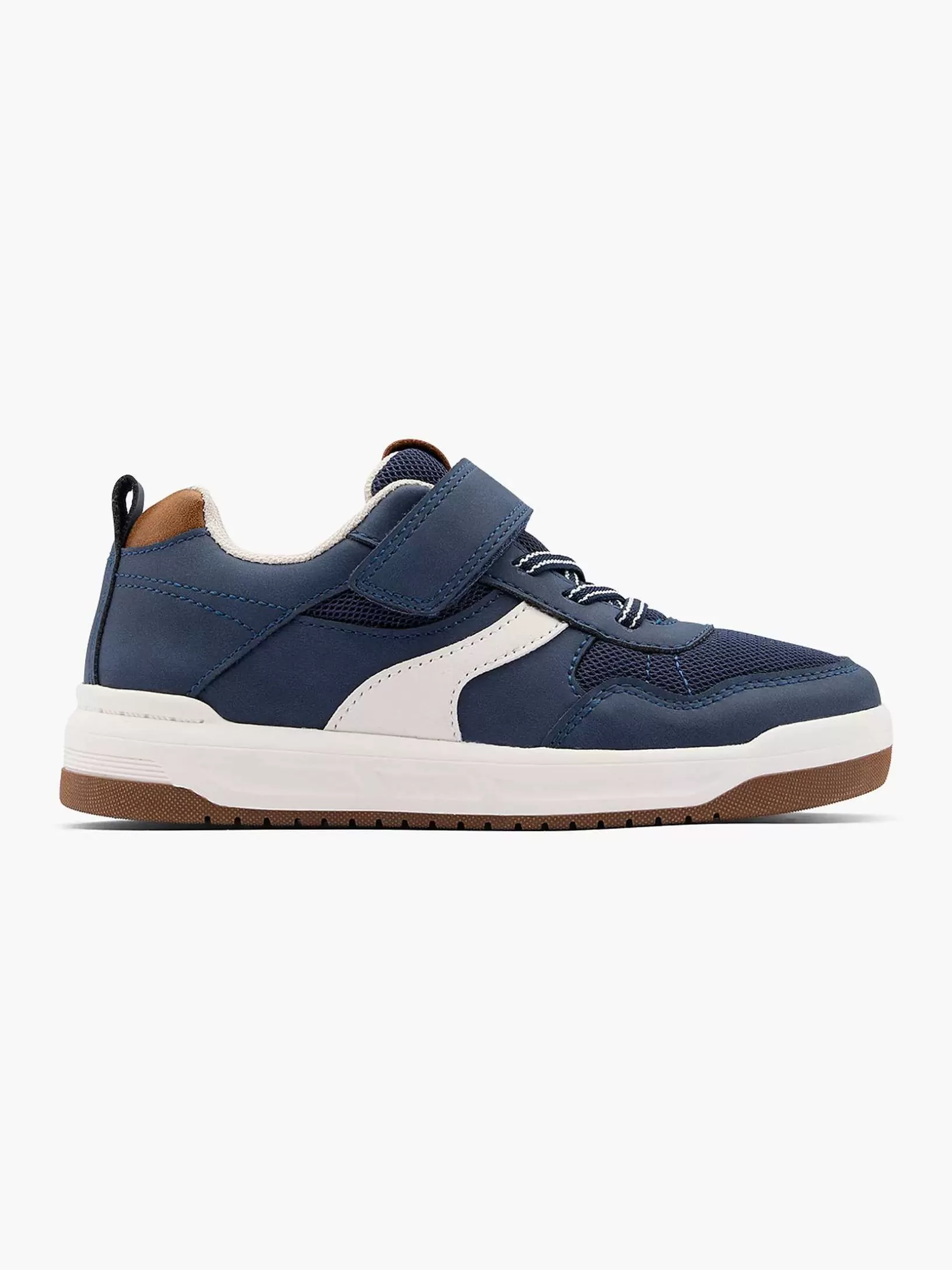 Jungenschuhe | Vty Marineblauer Sneaker Mit Klettverschluss