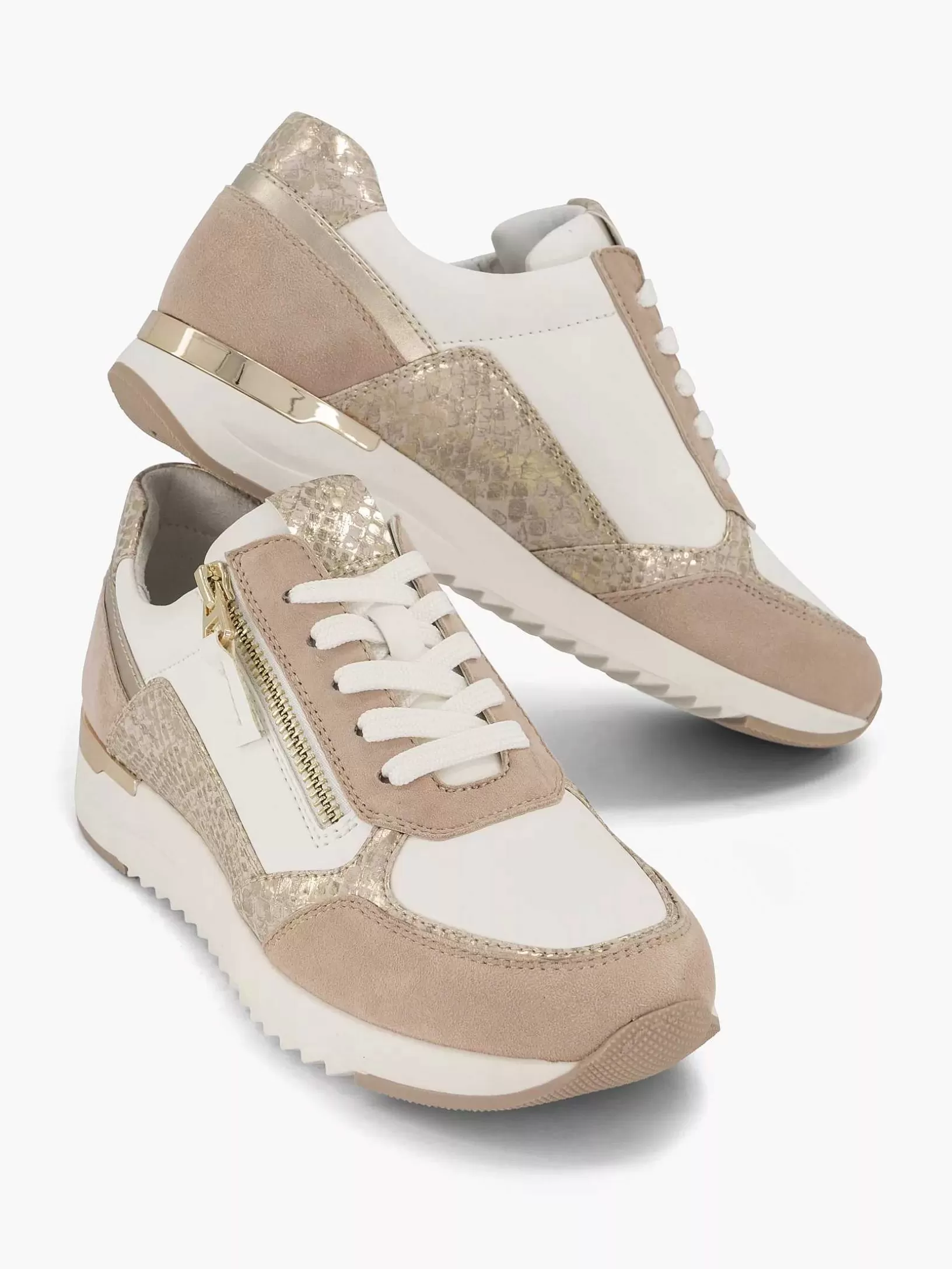 Komfortschuhe | Medicus Rosafarbener Ledersneaker