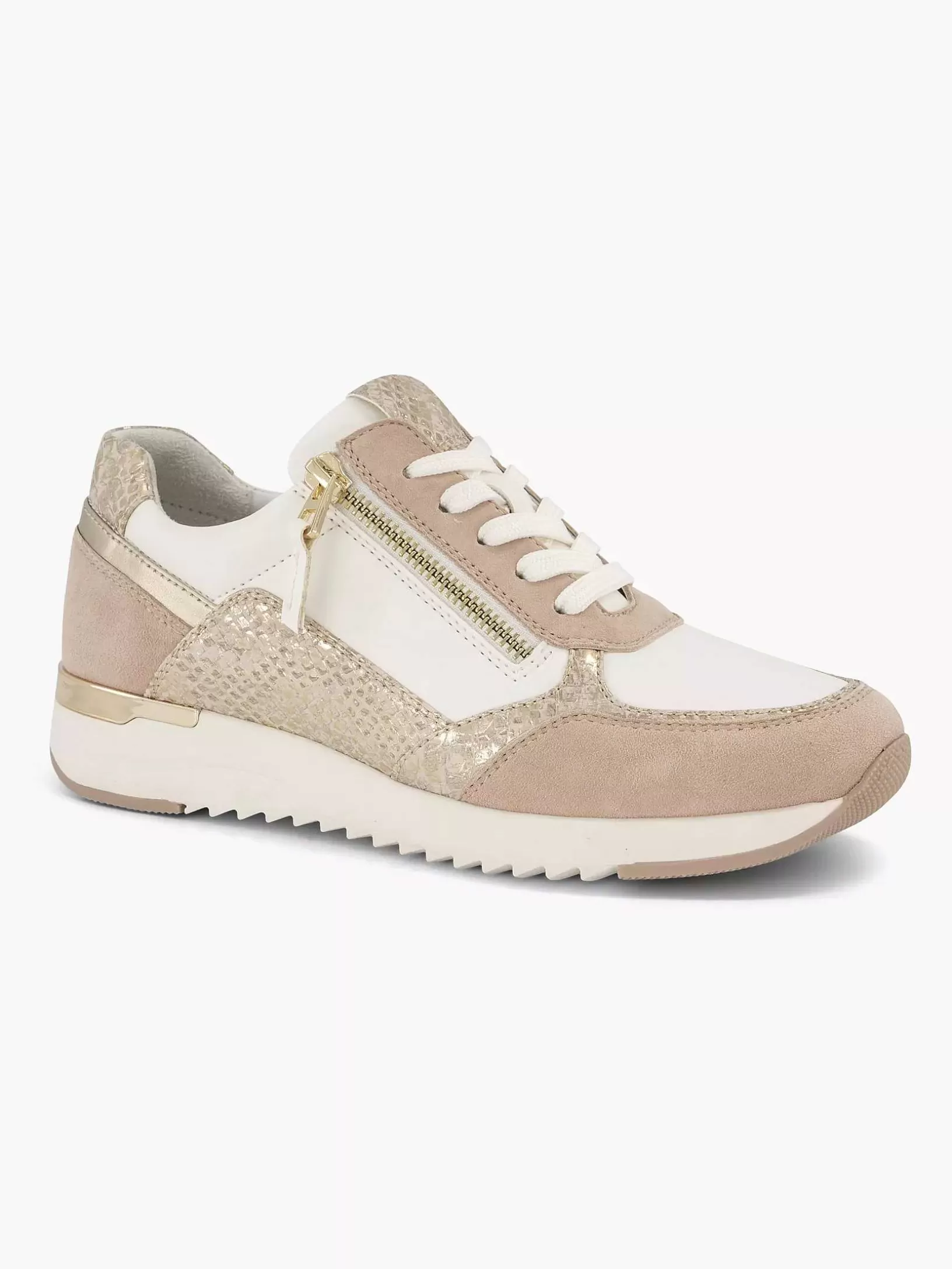 Komfortschuhe | Medicus Rosafarbener Ledersneaker