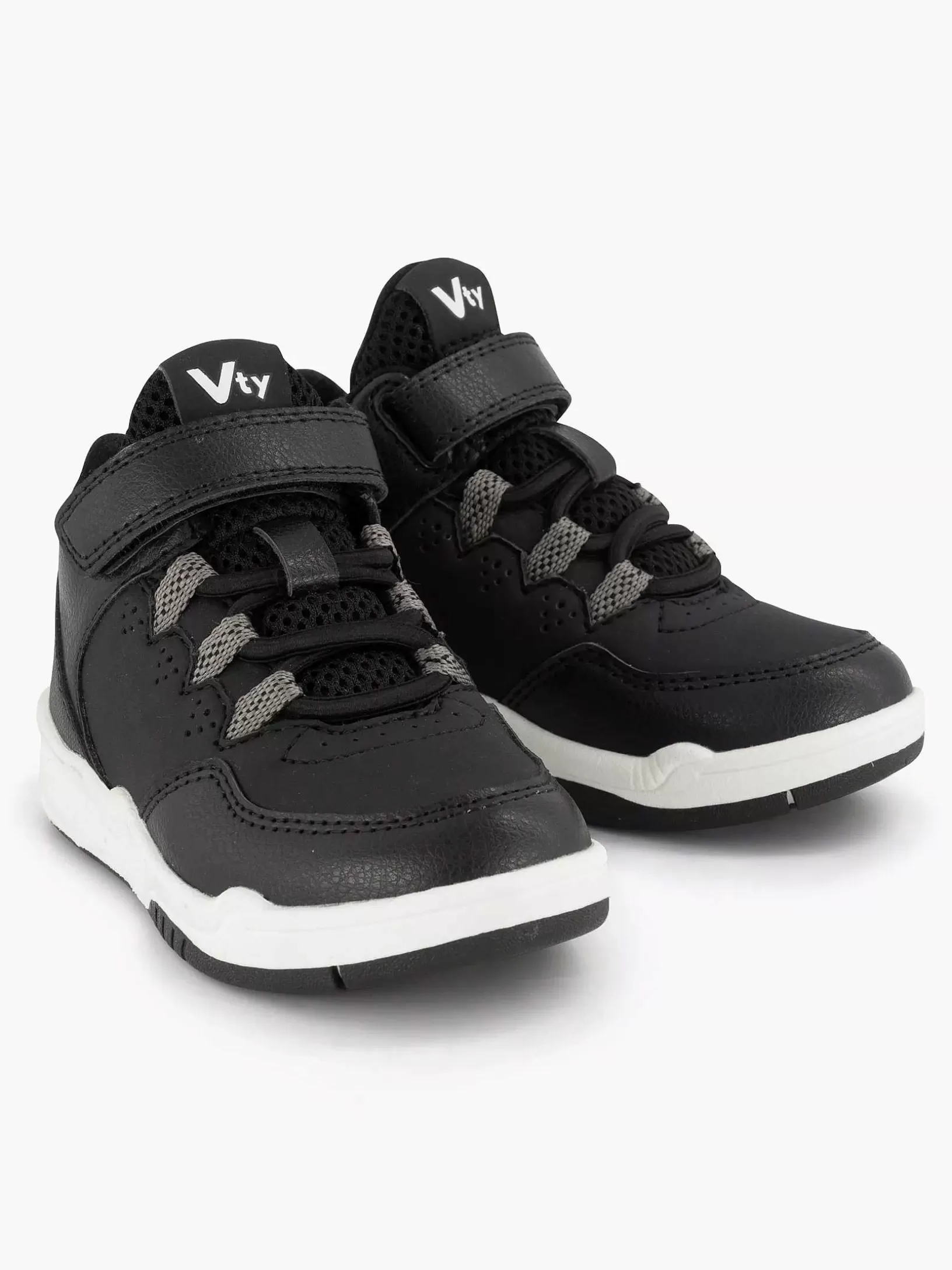Jungenschuhe | Vty Schwarzer Hoher Sneaker