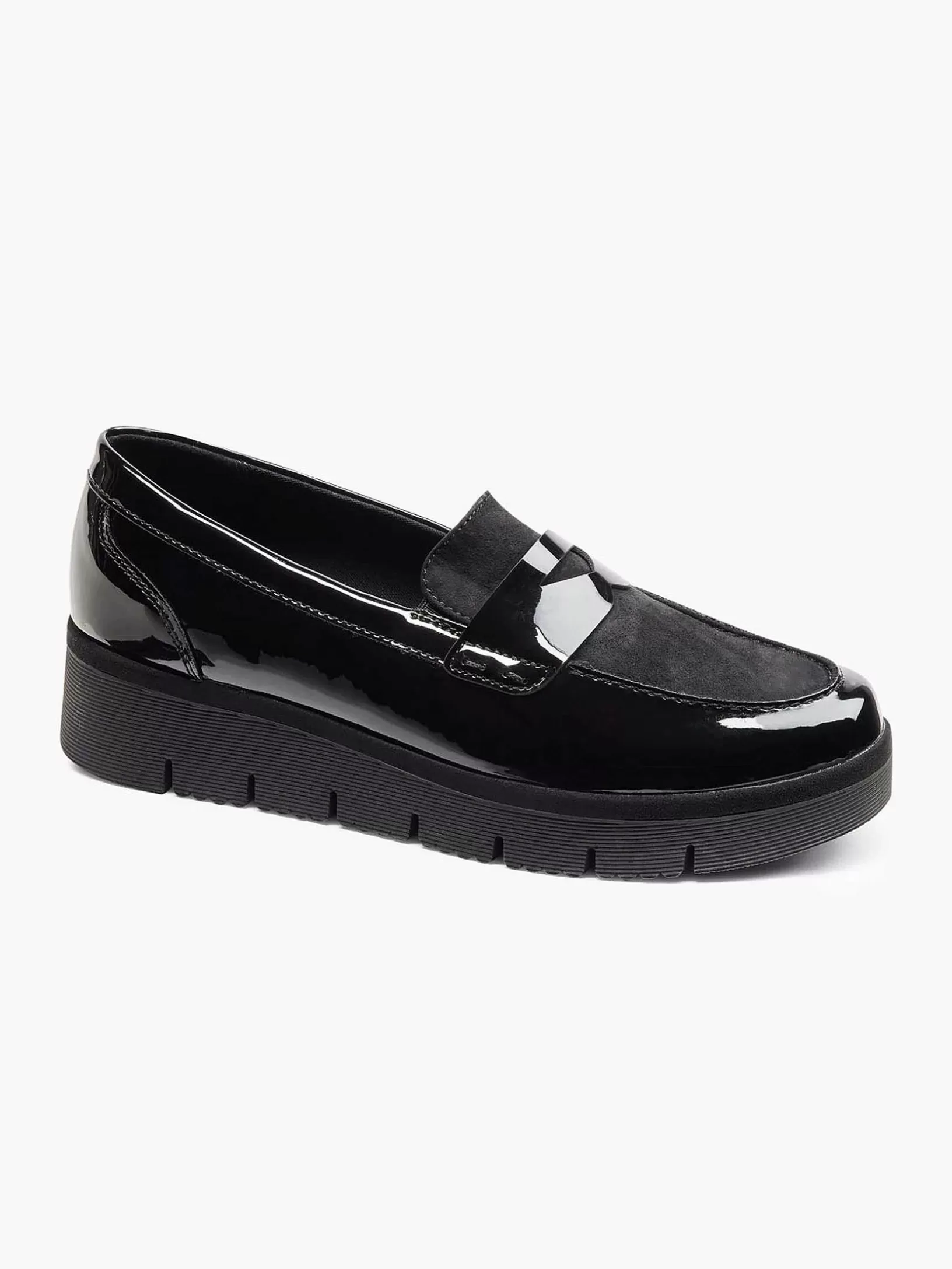 Slipper | Graceland Schwarzer Slip-On-Lack