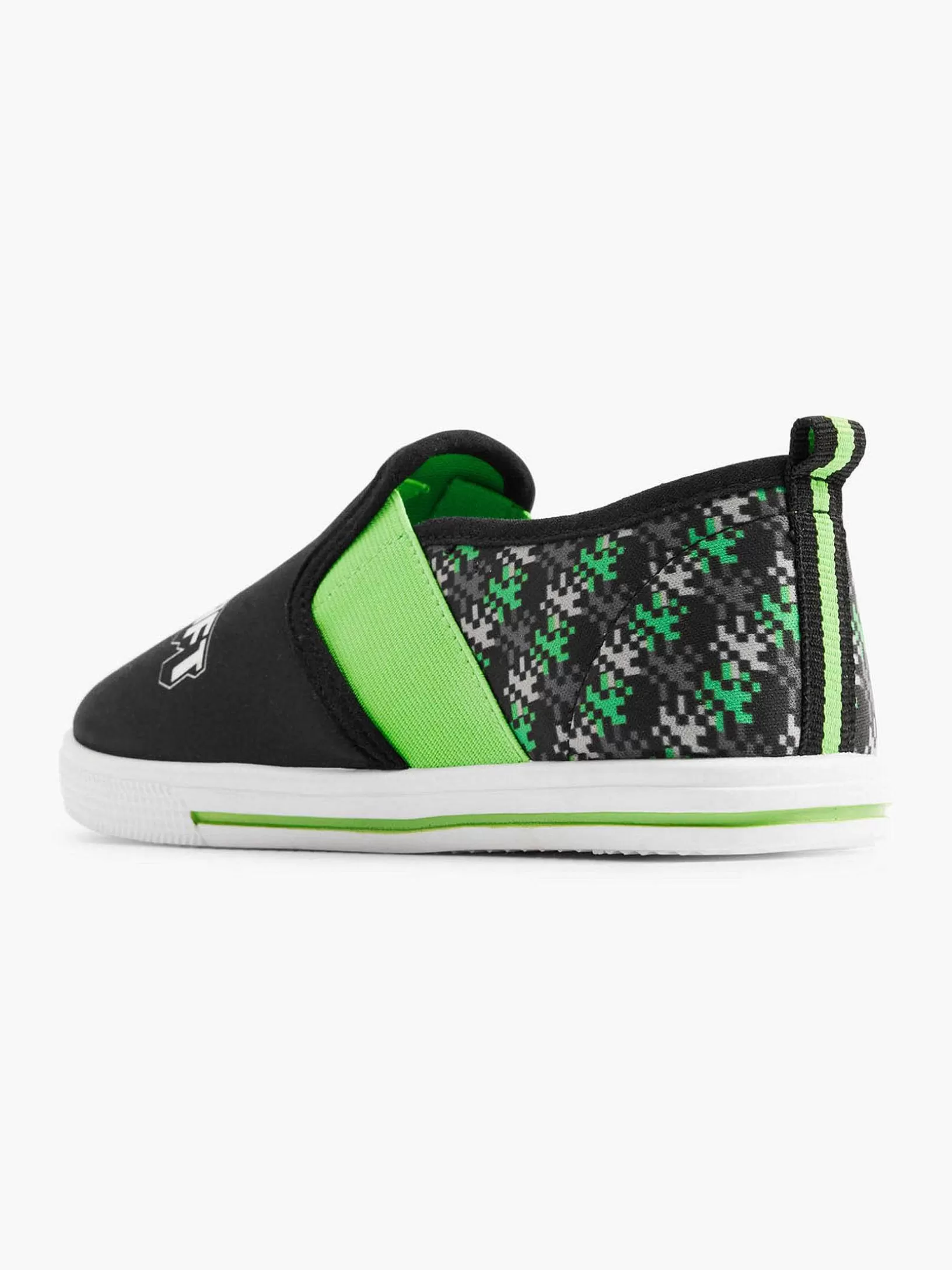 Jungenschuhe | Minecraft Schwarzer Slipper