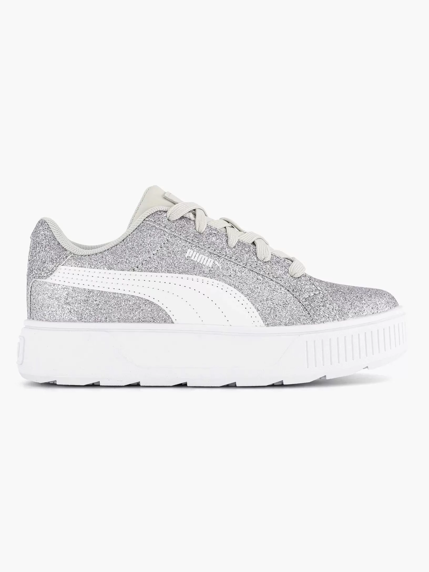 Jungenschuhe | Puma Silberner Karmen-Glitzer-Ps-Glitzer