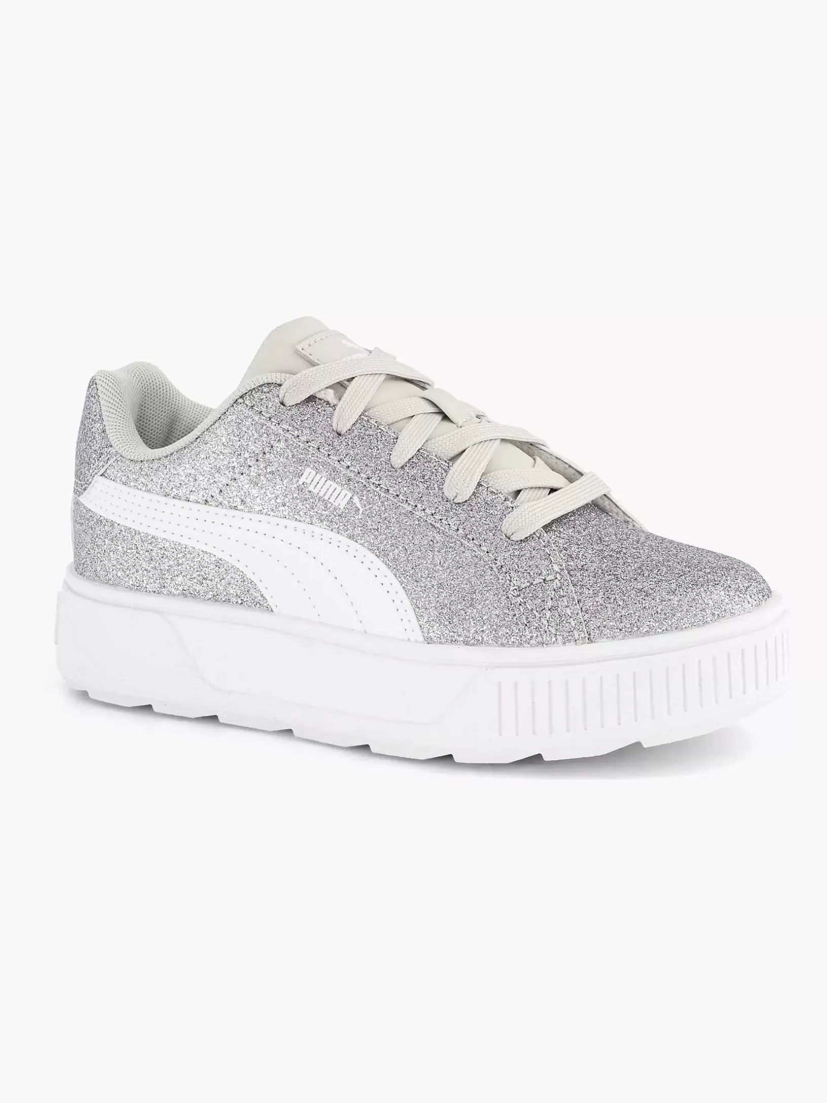 Jungenschuhe | Puma Silberner Karmen-Glitzer-Ps-Glitzer