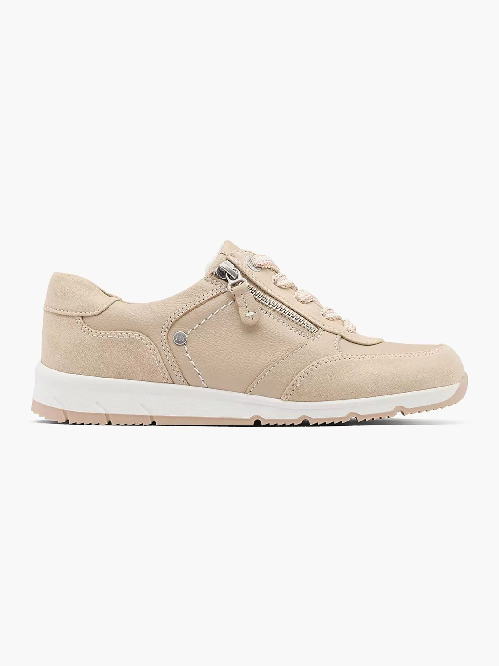 Komfortschuhe | Medicus Taupefarbener Ledersneaker